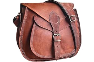 RUSTIC TOWN Leather Crossbody Satchel Bag Vintage Purses Handbags for Women