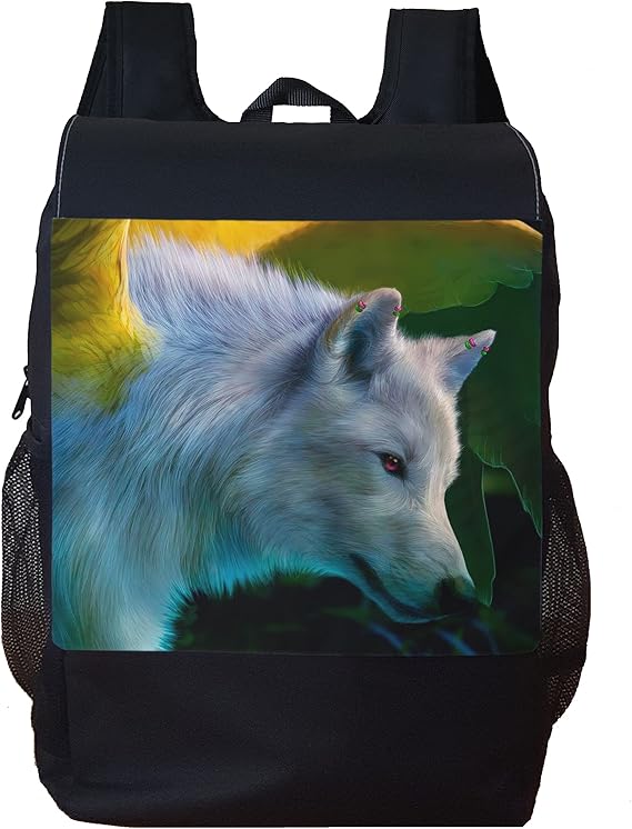 Howling Wolf Wolves Backpack Shoulder Bag School Personalised Amazon