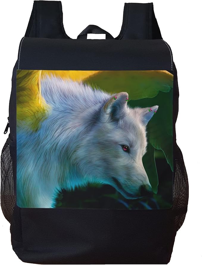 Howling Wolf Wolves Backpack Shoulder Bag School Personalised Amazon