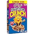 Kellogg's Raisin Bran Crunch Breakfast Cereal, Fiber Cereal, Family Breakfast, Large Size, 19.7oz Box (1 Box)
