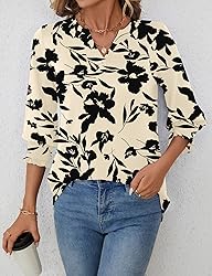 LOMON Women's 2025 Fashion Tops 3/4 Length Sleeve