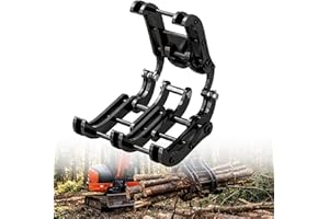 BBTEQEKN Mini Excavator Grabber Attachments, Small Excavator Wood Grabber Grapple, 0.8-2 Tons Gripper Digger Accessories, Max