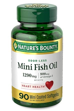 Nature's bounty premium strength fish Oil 1290mg/900mg omega-3 dietary supplements Mini Soft Gel - 90 ct (074312186783)