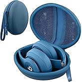 co2CREA for Beats Studio Pro / Studio3 / Solo4 / Solo3 Headphones, Hard Travel Case Compatible with Beats Wireless On-Ear Headphones (Blue Case)