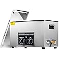 CREWORKS 30L Ultrasonic Cleaner with Heater & Timer, 600W 304 Stainless Steel Sonic Cleaner, 7.9 gal Ultrasonic Parts Cleaner with Knobs, Professional Lab Ultrasonic Cleaner for Auto Tool Machine Part