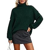 PRETTYGARDEN Oversized Sweaters for Women Fall Clothes 2026 Long Sleeve Mock Neck Tops Chunky Knit Pullover Winter Clothing