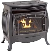 Duluth Forge Dual Fuel Ventless Gas Stove - 26,000 BTU, Remote Control, Matte Black Finish - Model# FDSR25