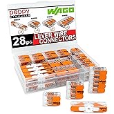 WAGO 221 Lever Nuts 28pc Compact Splicing Wire Connector Assortment with Case | Includes 221-2401, 221-412, 221-413, 221-415