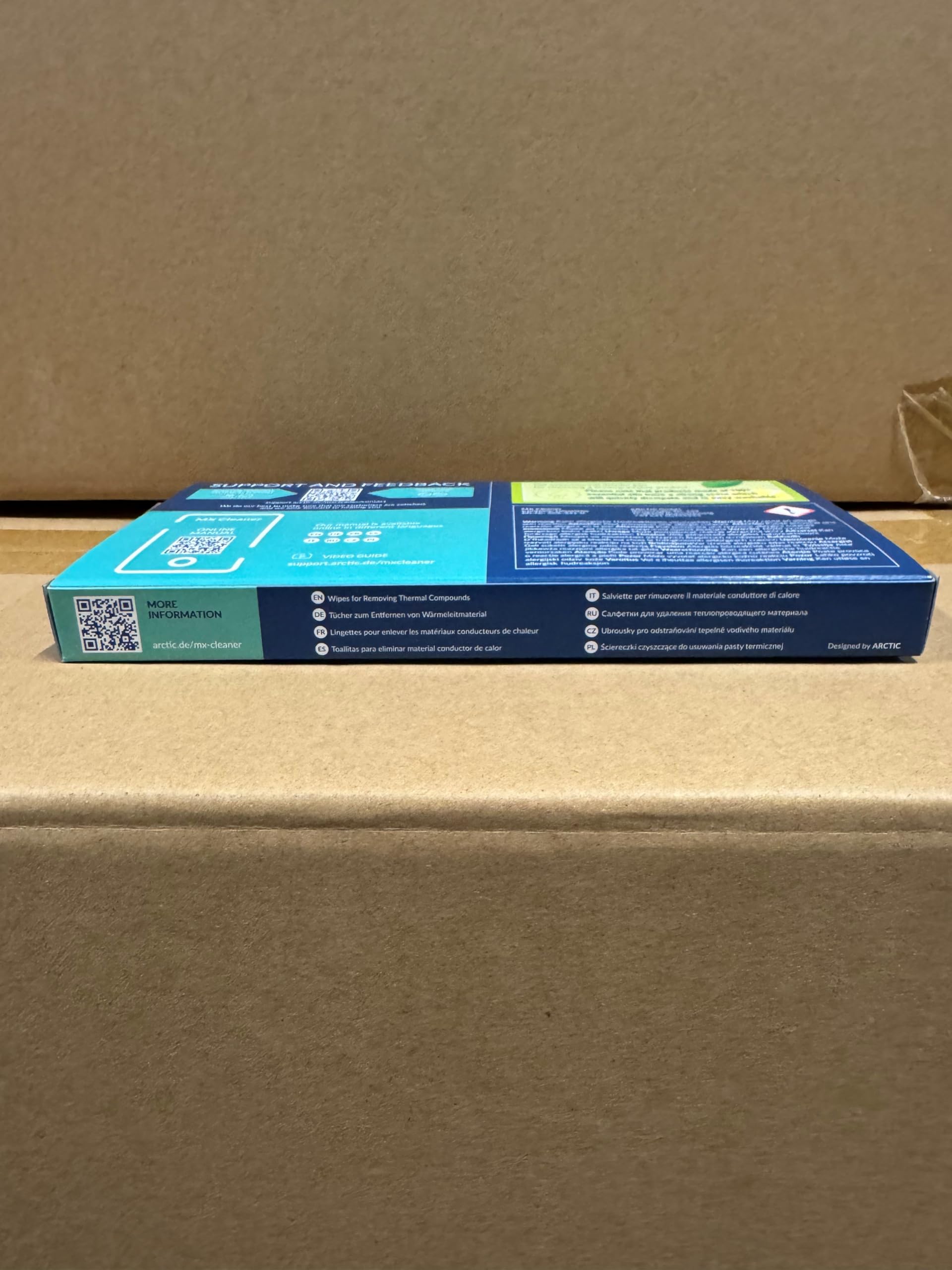 ARCTIC MX Cleaner (40 pieces) - Cleaning wipes for removing thermal paste, 11.5 x 11.5 cm, biodegradable