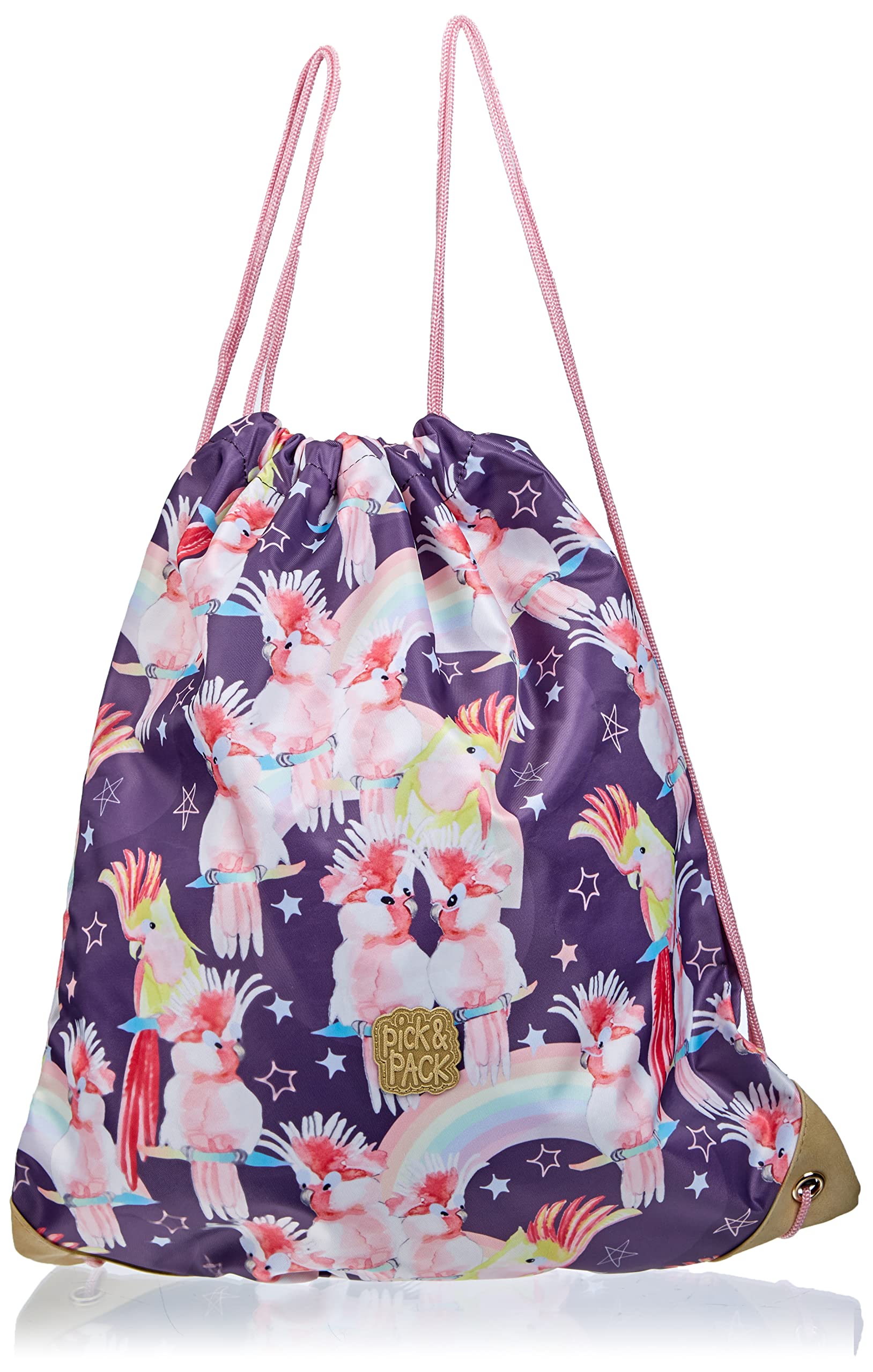 Pick & Pack Unisex's Purple Rain Unicorn Birds Gym Bag, Size Display Name