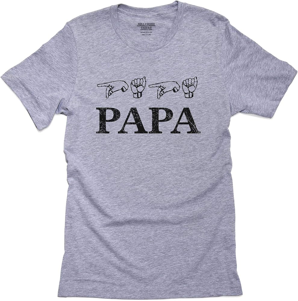 Papa Sign Language Hands Father Asl S T Shirt Zelitnovelty