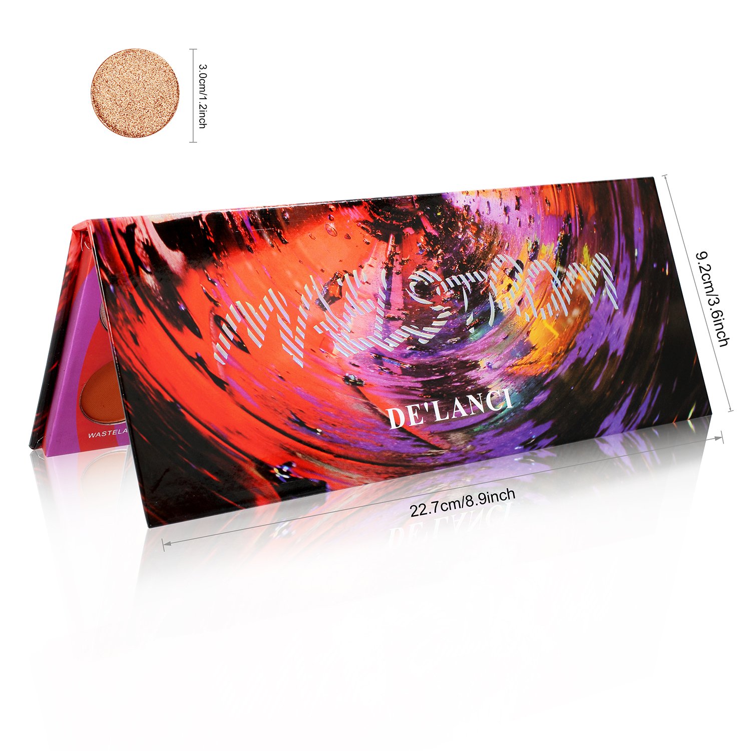 Maelstrom Lidschatten-Palette, DE\'LANCI 35 Farben Smokey Lidschatten Palette Matte Langlebig & Schimmer Warm Farbe Augenschatten Palette Kosmetik Makeup