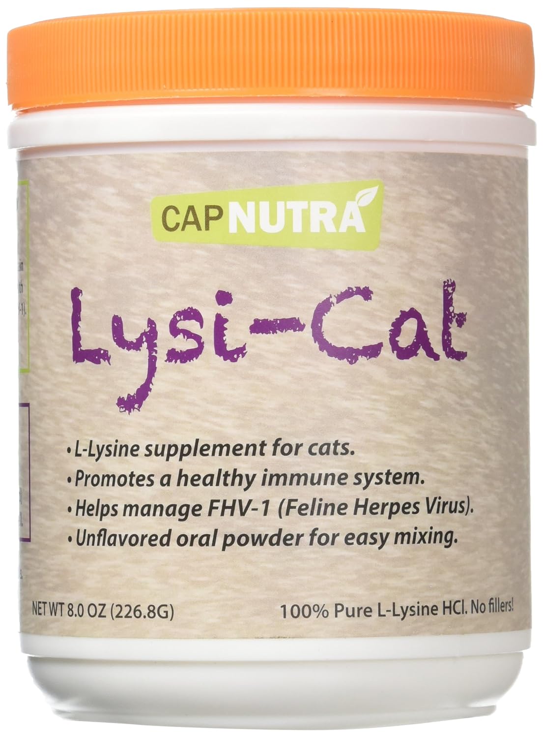 LysiCat Lysine Supplement for Cats, 8 oz. Canister, 500 Servings