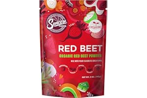 Suncore Foods Organic Red Beet Powder, Red Food Coloring Powder, Gluten-Free, Non-GMO, 5oz (1 Pack)