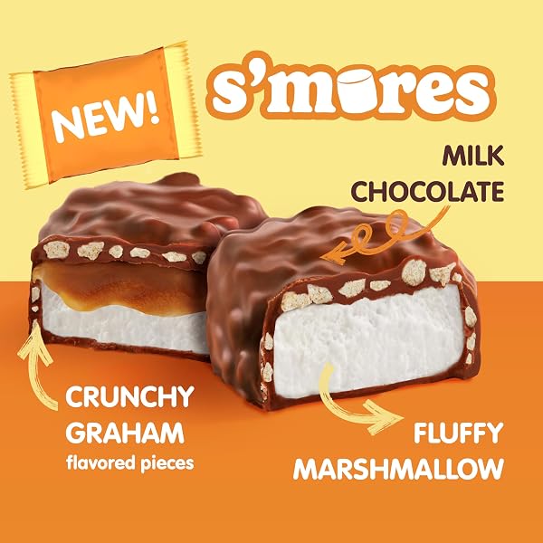 WHITMAN’S S’MORES CARAMEL MILK CHOCOLATE CANDY, BAG 7.3. OZ