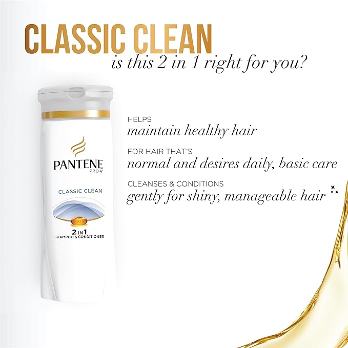Pantene Pro V Classic 2in1 Shampoo Conditioner 33 8 Fl Oz Beauty Amazon Com