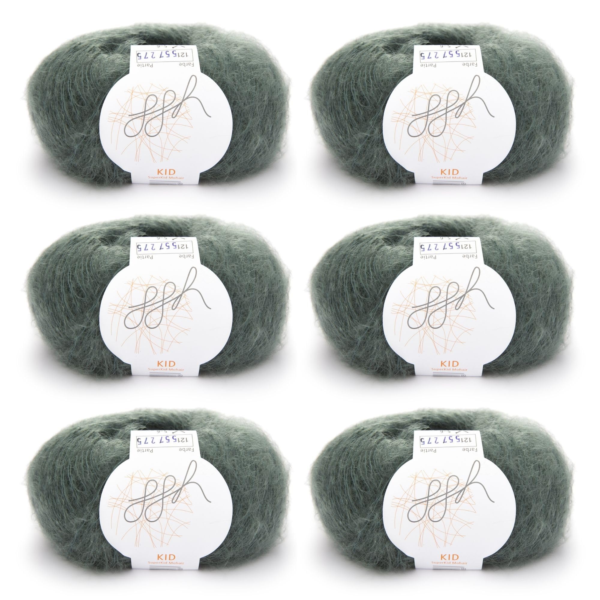 ggh Kid Box - 6 Balls of Kid Mohair Knitting Wool - 121 - Beryl Green