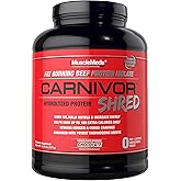 MuscleMeds Carnivor Shred Fat Burning Hydrolized Beef Protein Isolate, 0 Lactose, 0 Sugar, 0 Fat, Chocolate, 4.35 lbs