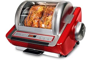 Ronco EZ-Store Rotisserie Oven, Gourmet Cooking at Home, Cooks Perfectly Roasted Chickens, Turkey, Pork, Roasts & Burgers, La