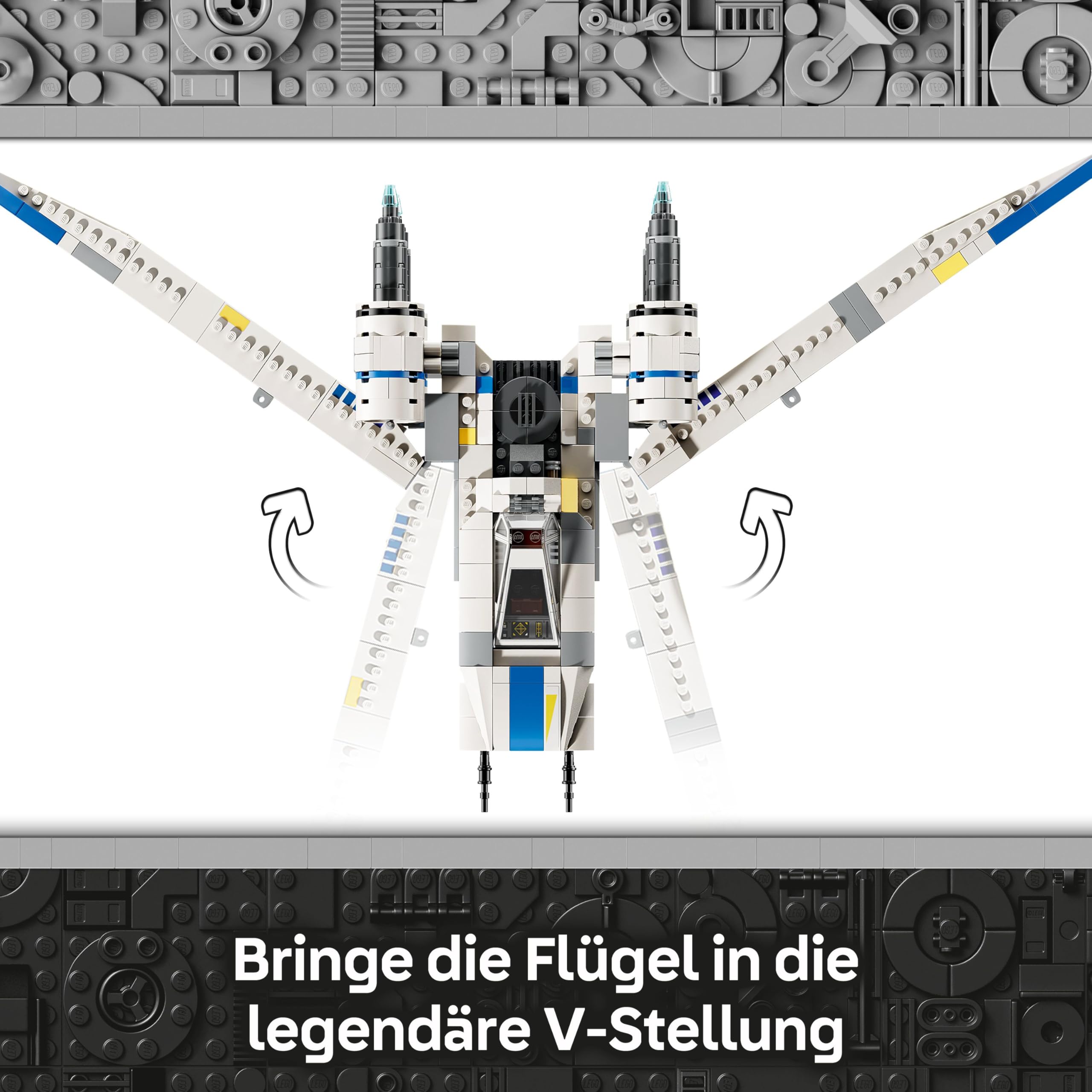 LEGO Star Wars 75399 Rebel U-Wing Starfighter - Spielzeug mit Schwenkflügelfunktion & 3 Minifiguren inkl. Cassian Andor & K-2SO Droidenfigur - Geschenk für Jungen ab 8 Jahren & Andor Staffel 2 Fans 3