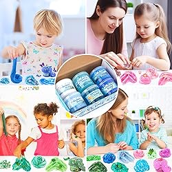 6 Packs Slemes, Blue Slime Kit - Cloud Slime kit