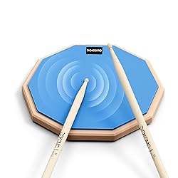 Drum Practice Pad, 12-Inch Silent Drum Pad Set with