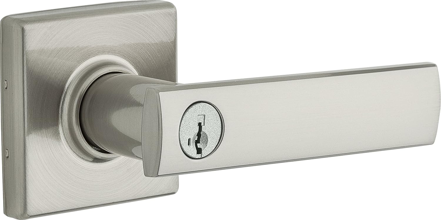 Weiser Vedani Entry Lever Featuring SmartKey, Exterior Door Handle