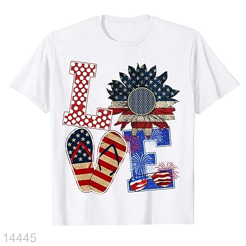 red white and blue sunflower shirt