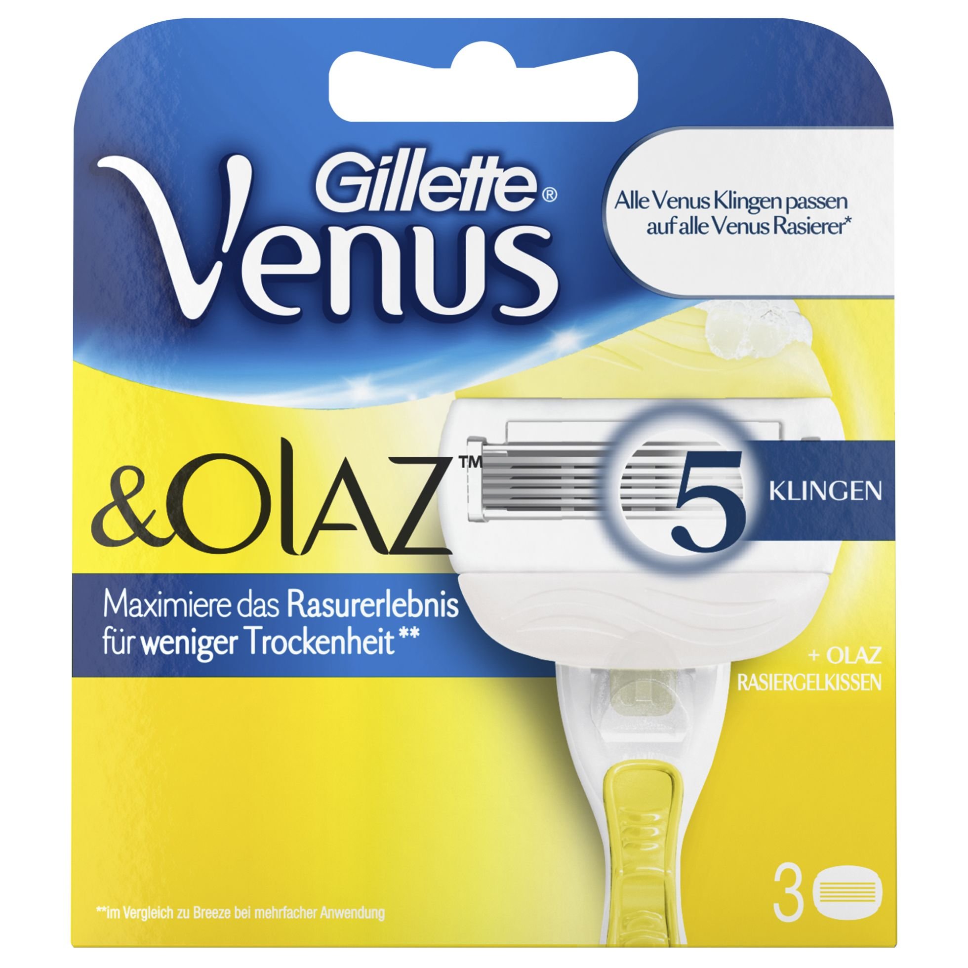 Gillette Venus & Olay Women's 3 Razor Blade Refills
