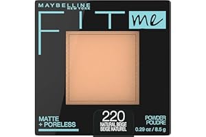 Maybelline Fit Me Matte + Poreless Pressed Face Powder Makeup & Setting Powder, Natural Beige, 1 Count