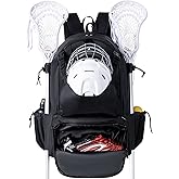 GoHimal Lacrosse Bag Extra Large Lacrosse Backpack with Tow Stick Holder
