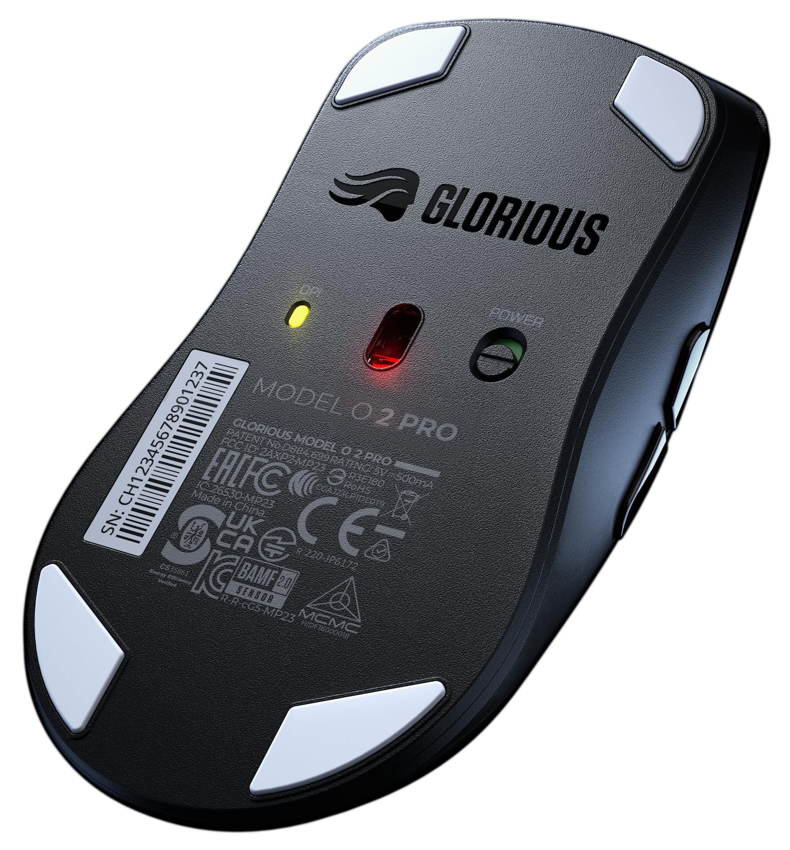 GLORIOUS Gaming Model O 2 PRO Wireless Gaming Mouse – 2,4 GHz Funk 1 ms Verzögerung, 100 Mio. Klicks, 57 g, Lange Akkulaufzeit, BAMF-2.0-Sensor mit 26k DPI, beidhändig, 6 Tasten, PTFE-Füße – Schwarz 9