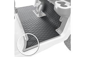 Xtreme Mats Club Car Compatible Golf Cart Mat, Full Coverage Rubber Floor Liner - Fits Club Car Models Precedent (2004-2024+)/Onward & Tempo (2017-2024+)/Villager & V4L (2019-2024+) - Grey Trim