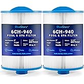 6CH-940 Spa Filter Replaces PWW50P3 Pleatco , Unicel, Filbur FC-0359, Aber 03FIL1400, Aladdin 14510, Waterway 817-0050 Front Access Skimmer, Viking Spa Hot Tub Filter, SAE Thread, 45 sq.ft, 2 Packs
