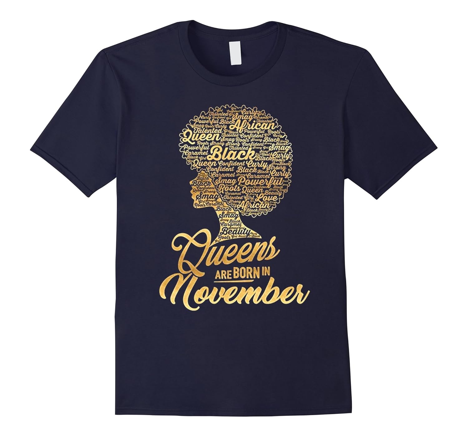 Black Queens Are Born In November T-shirt Birthday Gift Tee-ANZ