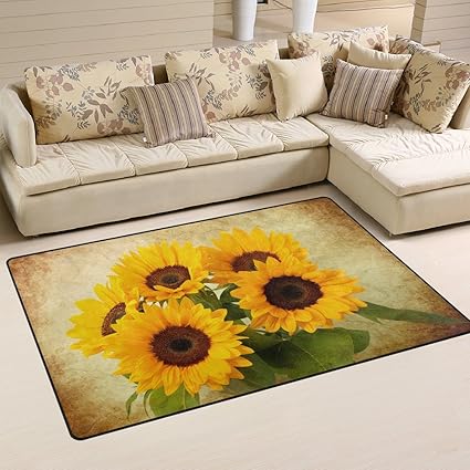 Amazon Com Alaza Vintage Sunflowers Large Outdoor Door Mats