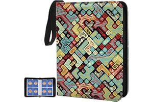 MTGPRO Card Binder for Cards 4-Pocket,400 Pockets Trading Card Binder Holder Collector Album Book Includes 50 Removable Sleeves (brown)