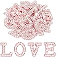 26Pcs Self-Adhesive Pearl Rhinestone Letter Patches A-Z - Glitter Alphabet For Clothes, Bags, DIY Crafts
