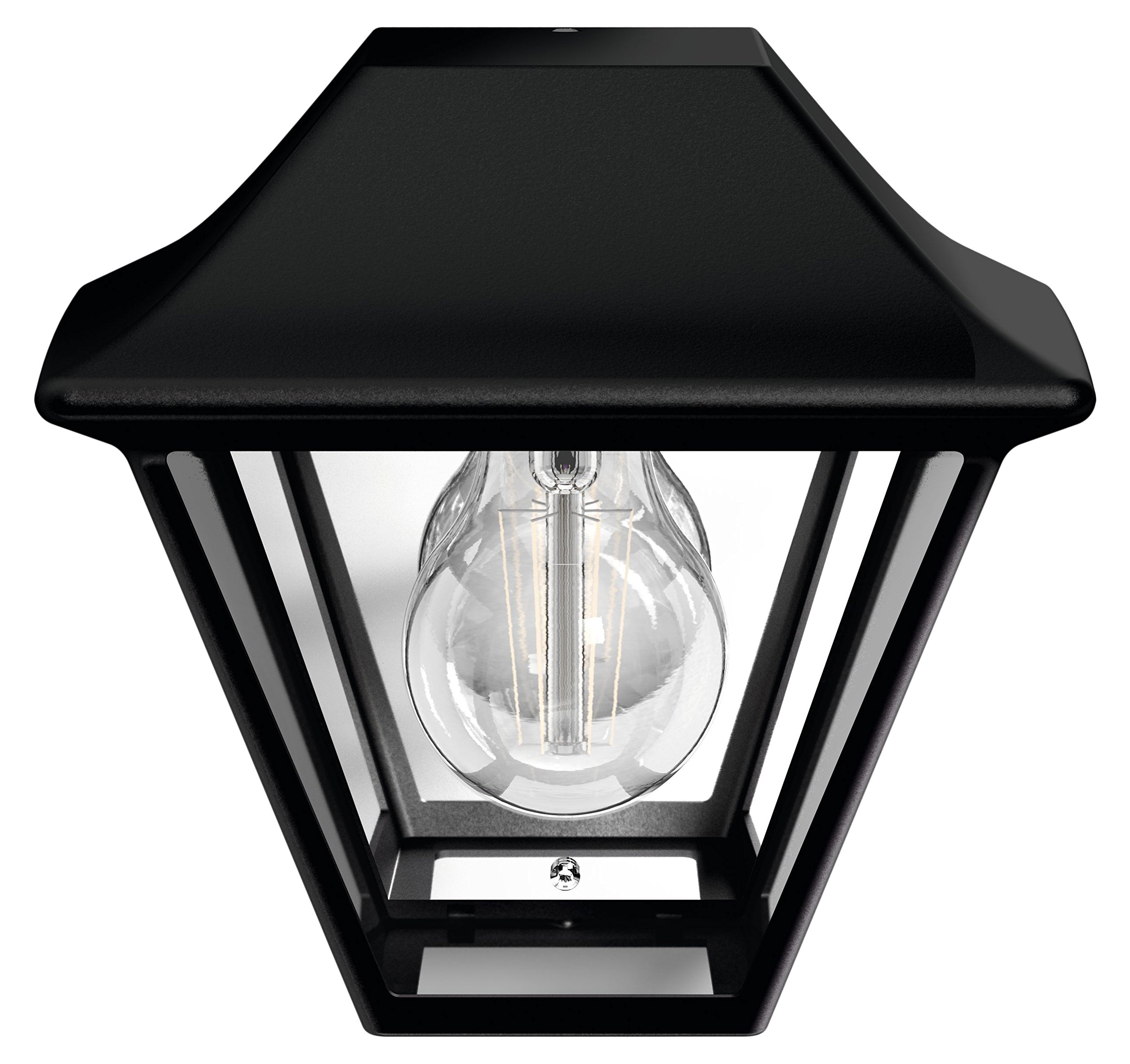 Philips Alpenglow Outdoor Wall Light, IP44 Weather-resistant, Durable, Aluminium, Classic Design, Black, E27 Bulb Sold Separately