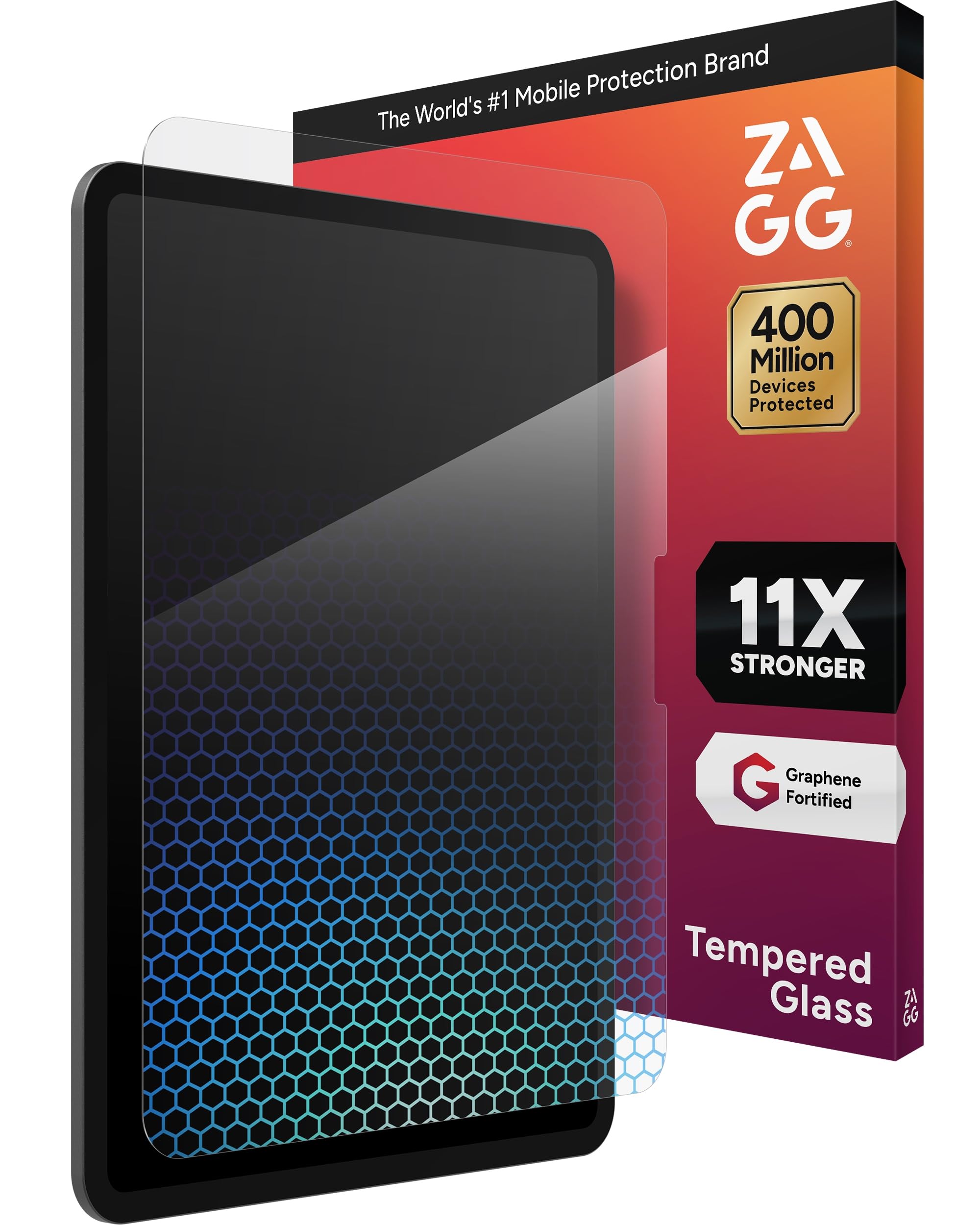 Photo 1 of ZAGG XTR4 Screen Protector for iPad Pro 13" (M5)/ Pro 13" (M4) - 11X Stronger Tempered Glass, Blue Light Filter, Anti-Reflective, Ultra Smooth, Easy Install, Recycled Materials