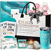 Thank You Gifts for Women, Chaos Coordinator Gifts Set for Coworker Manager Office Nurse Teacher Employee Appreciation Gift, Birthday Valentines Day Bosses Day Gift for her Boss Lady w/Canvas Tote Bag