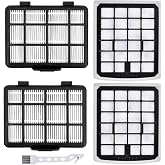 Scienraise NEN180 Filter Replacement Compatible with Eureka NEN186BL | NEN180 Bagless Canister Vacuum Cleaner Replacement Parts, 2 HEPA Filters &amp; 2 Dust Cup Filters Element, 4 Pack