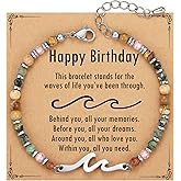 TONY & SANDY Friend Gifts for Women, Unique Valentine's Day Gifts for Her, Sister Gifts from Sister, Wave Bracelet, Christmas Birthday Gifts for Women, Bestie Friendship Bracelets