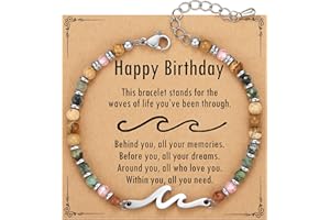 TONY & SANDY Friend Gifts for Women, Stocking Stuffers for Women, Sister Gifts from Sister, Wave Bracelet, Birthday Gifts for Woman, Bestie Friendship Bracelets, Unique Gifts for Her