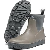 CKWLXQY Men's Deck Boots,Ankle Rubber Rain boots Waterproof Anti-Slip Waterproof Shoes, Fishing Boating Boots Water Work Shoes for Men