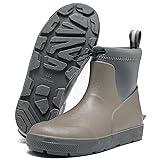 CKWLXQY Men's Deck Boots,Ankle Rubber Rain boots