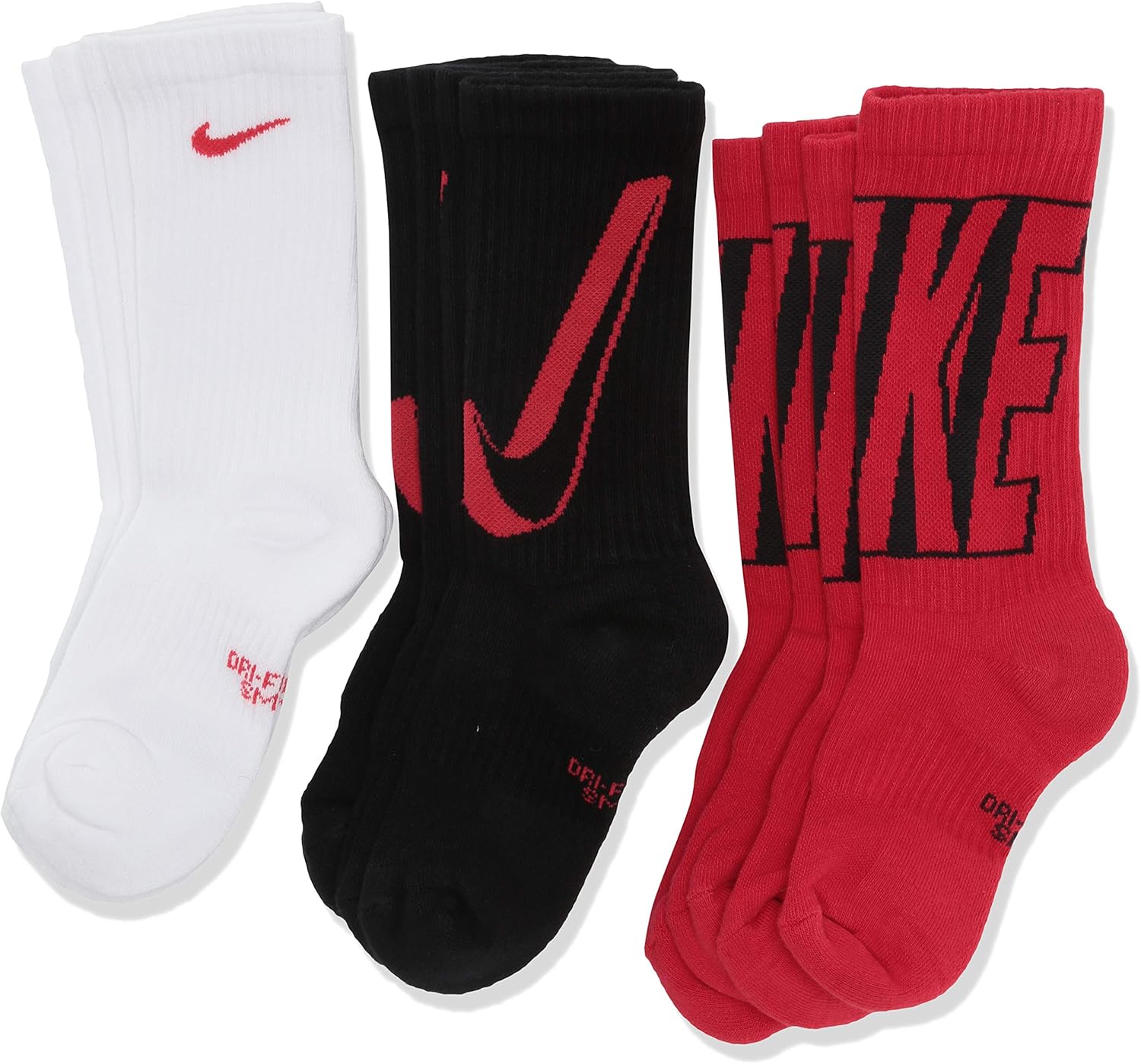 Nike Kids' Performance Cushioned Crew Training Socks (6