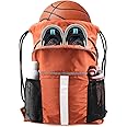 BeeGreen Drawstring Backpack Bag with Shoe Compartment, X-Large Black Gym Sports String Cinch Backpack