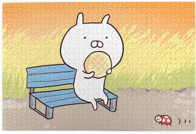 Amazon うさ まる4 1 パズル 1000 子供 益智 成年になる ストレスを解消する 漫画 アニメ 風景 木質 手作りのおもちゃ おもしろい オリジナルプレゼント ジグソーパズル おもちゃ
