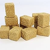 Mini Hay Bales Decorative Straw Bales, 12Pcs Mini Haystack Miniature Hay Bales for Dollhouse, Craft, Farm, Halloween, Table Decor, Autumn Harvest Decoration (12)